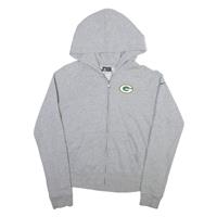 NIKE Green Bay Packers Womens Grey Hoodie Full Zip USA M - M Regular