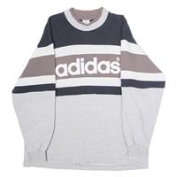 ADIDAS ORIGINALS X Descente Mens Sweatshirt Grey Crew Neck M - M Regular