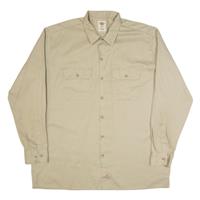 DICKIES Tall Mens Worker Shirt Beige Long Sleeve XL - XL Regular