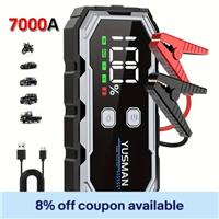 7000A Car Jump Starter Auto Battery Booster LED Power Bank Pack USB Fast Charger