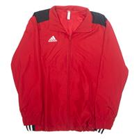 ADIDAS Mesh Lined Mens Track Jacket Red L - L Regular