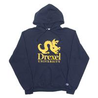 CHAMPION Drexel University Mens Blue Hoodie M - M Regular