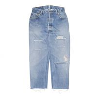 LEVI'S Womens Altered Blue Denim Regular Mom Distressed Jeans W26 L22 - 26 in L22 Regular