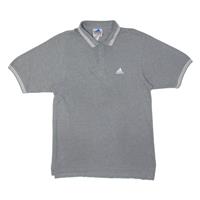ADIDAS Mens Polo Shirt Grey L - L Regular