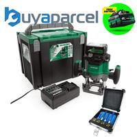 HiKOKI Brushless 1/2" Router + Bit Set + 36V 18V Multi-Volt Battery M3612DAJPZ