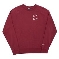 NIKE Mens Sweatshirt Maroon M - M Regular