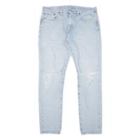 LEVI'S 512 BIG E Jeans Distressed Mens Blue Slim Tapered W32 L32