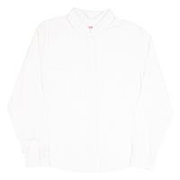 LEVI'S Womens Shirt White Striped Long Sleeve L - L Regular