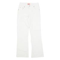 LEVI'S Girls Velvet Trousers White Regular Flared W25 L26