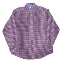 TOMMY HILFIGER Mens Shirt Red Check Long Sleeve L - L Regular