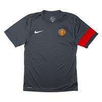 NIKE Manchester United Mens Football Shirt T-Shirt Grey S - S Regular