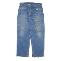 CARHARTT Blanket Lined Mens Jeans Blue Regular Straight W34 L28