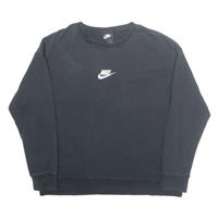 NIKE Mens Sweatshirt Black Crew Neck L - L Regular