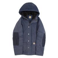 CARHARTT Mens Parka Jacket Blue Hooded S - S Regular