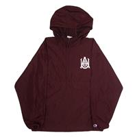 CHAMPION AAMU Mens Pullover Jacket Maroon USA Hooded M - M Regular