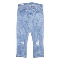 LEVI'S Distressed 501 ST BIG E Mens Jeans Blue Slim Tapered W32 L25