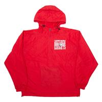 CHAMPION Lafayette Christian Knights Mens Anorak Jacket Red USA Hooded L - L Regular