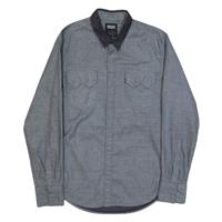 LEVI'S Mens Plain Shirt Grey Long Sleeve S - S Regular
