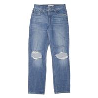 LEVI'S Low Pro Distressed Womens Jeans Blue Regular Straight Stone Wash W26 L31