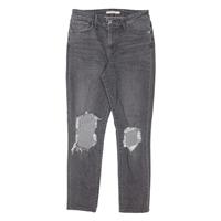 LEVI'S 721 High Rise Distressed Womens Jeans Grey Slim Skinny W29 L26