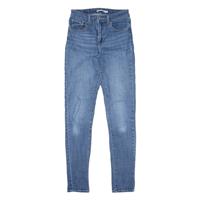 LEVI'S High Rise Womens Jeans Blue Slim Skinny Stone Wash W26 L32