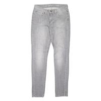 LEVI'S Demi Curve Womens Jeans Grey Regular Skinny Stone Wash W27 L32
