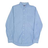 TOMMY HILFIGER Mens Plain Shirt Blue Long Sleeve M - M Regular