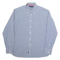TOMMY HILFIGER Mens Shirt Blue Gingham Long Sleeve L - L Regular