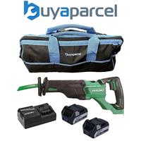 Hikoki CR18DBLJ4Z Brushless Recip Saw + X2 5AH Battery + Charger + 21" Bag