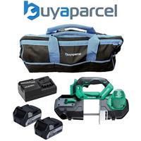 Hikoki CB18DBLJ4Z 18V Brushless Bandsaw + X2 5AH Battery + Charger + 21" Bag