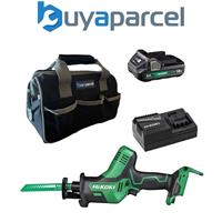 Hikoki CR18DAJ4Z 18V Brushless Recip Saw + X1 2AH Battery + Charger + Bag