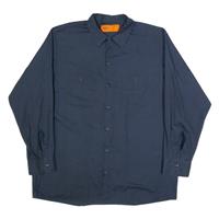 DICKIES Mens Worker Shirt Blue Long Sleeve L - L Regular