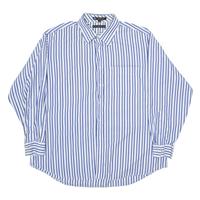 TOMMY HILFIGER Mens Shirt Blue Striped Long Sleeve 2XL - 2XL Regular