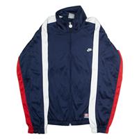 NIKE Mens Track Jacket Blue Colourblock M - M Regular