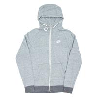 NIKE Mens Grey Hoodie Full Zip S - S Regular