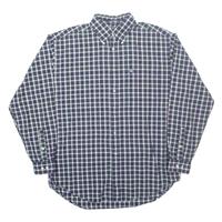 TOMMY HILFIGER Mens Shirt Blue Check Long Sleeve M - M Regular