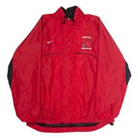 Vintage NIKE Central Missouri Mens Rain Jacket Red Nylon 90s USA Colourblock XL - XL Regular