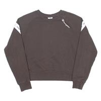 CHAMPION Cropped Womens Sweatshirt Brown Crew Neck L - L Regular