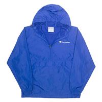 CHAMPION Mens Pullover Jacket Blue Hooded M - M Regular