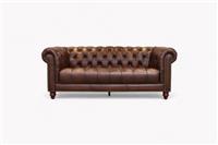 Ullswater 3 Seater Leather Sofa, Vintage Whisky