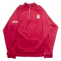CHAMPION University Of Indiana Hoosiers Mens Sweatshirt Red 1/4 Zip USA L - L Regular