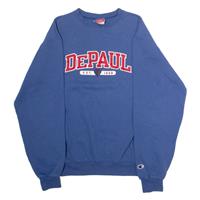 CHAMPION DePaul Mens Sweatshirt Blue Crew Neck USA M - M Regular