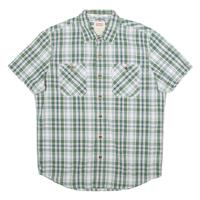 LEVI'S Modern Fit Mens Shirt Green Plaid M - M Regular