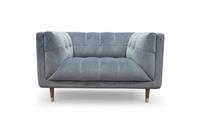 Grace 1.5 Seater Fabric Sofa, Adventurer Silver