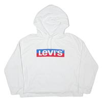 LEVI'S Crop Womens White Hoodie S - S Regular