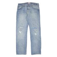 LEVI'S 501 Jeans Distressed Mens Blue Regular Straight Stone Wash W34 L32