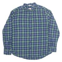 LEVI'S Slim Fit Denim Look Mens Shirt Blue Check Long Sleeve 2XL - 2XL Regular