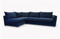 Hambledon Left Corner Open End Sofa, Easy Clean Velvet Navy