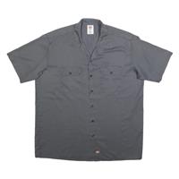 DICKIES Mens Grey Work Shirt XL Button Front Two Pocket Casual - XL Regular