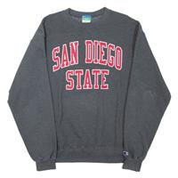 CHAMPION Eco Fleece San Diego State Mens Sweatshirt Grey Crew Neck USA L - L Regular